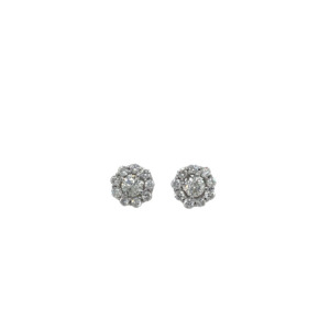14K White Gold Diamond Earrings
