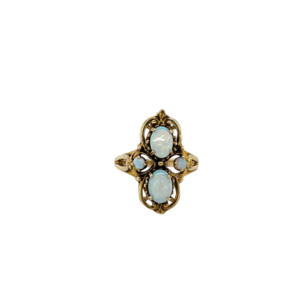 Vintage 14K Yellow Gold Opal Ring