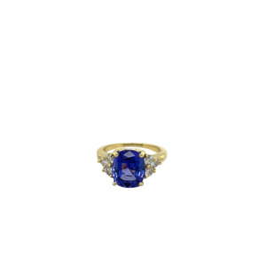 14K Yellow Gold Tanzanite and Diamond Rings