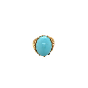18K Yellow Gold Turquoise Ring