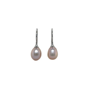 14k White Gold Pearl Earring