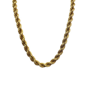 18K Yellow Gold Rope Necklace