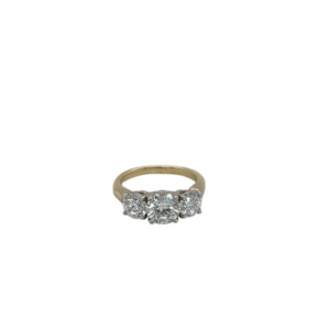 14K Yellow and White Gold Diamond Engagement Ring