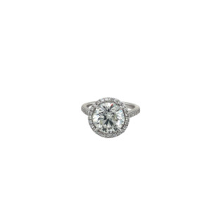 14K White Gold Diamond Engagement Ring
