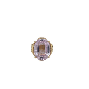 14K Yellow Gold Kunzite Ring