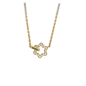Mont Blanc 18K Yellow Gold Diamond Pendant