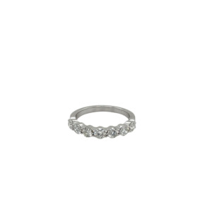 18K White Gold Diamond Band