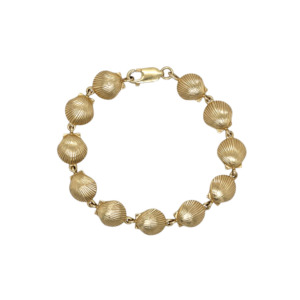 14K Yellow Gold Shell Bracelet