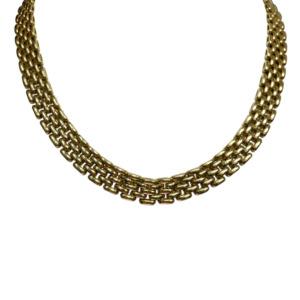 18K Yellow Gold Panther Link Necklace