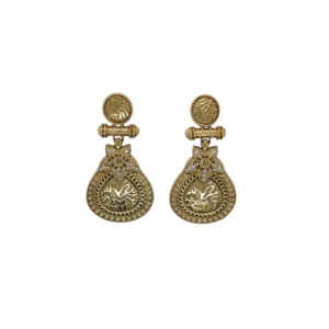 18K Yellow Gold Diamond Earrings