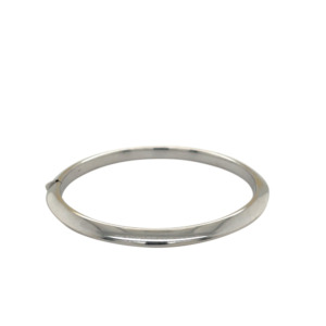 18K White Gold Bangle Bracelet