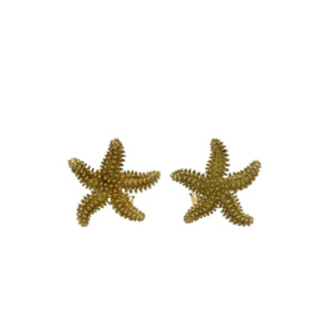 18K Yellow Gold Starfish Earrings
