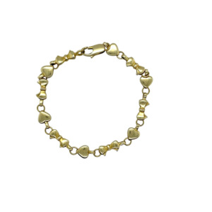 Tiffany & Co. 18K Yellow Gold Heart and Bows Bracelet