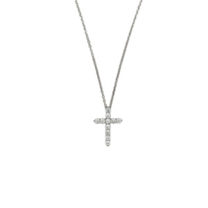 Tiffany & Co. Platinum Diamond Cross Pendant