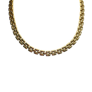 18K Yellow Gold Panther Link Necklace