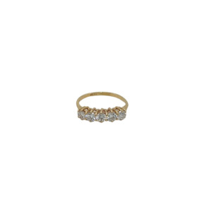 14K Yellow Gold Diamond Band