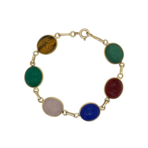 14K Yellow Gold Scarab Bracelet