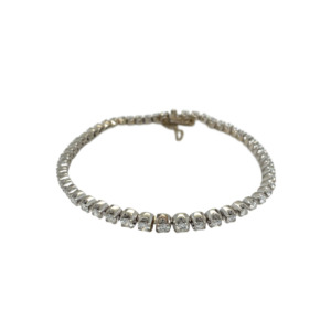 Vintage 14K White Gold Diamond Bracelet