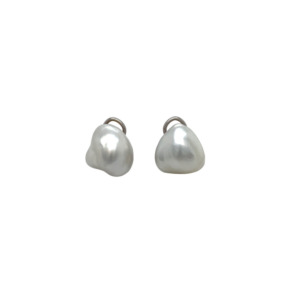 18K White Gold South Sea Pearl Stud Earrings