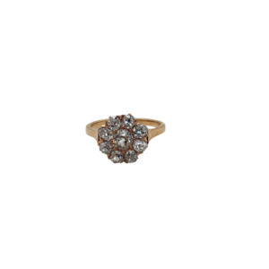 Antique 14K Rose Gold Diamond Ring