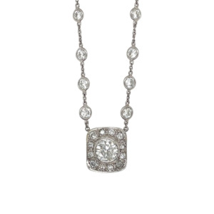 Fred Leighton Platinum Diamond Necklace