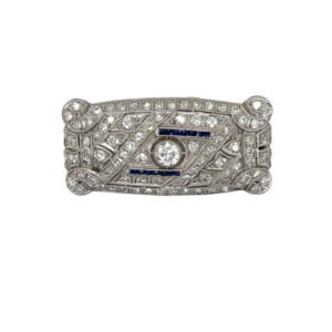 Art Deco Platinum Diamond Brooch
