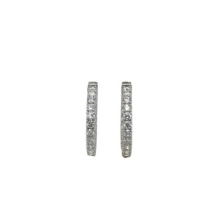 14K White Gold Diamond Earrings