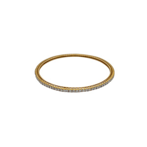 18K Yellow Gold Diamond Bangle Bracelet