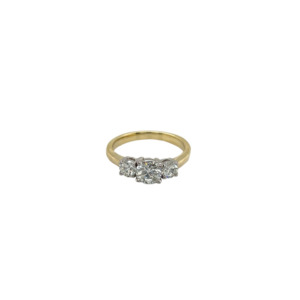 Platinum and 18K Yellow Gold Diamond Ring