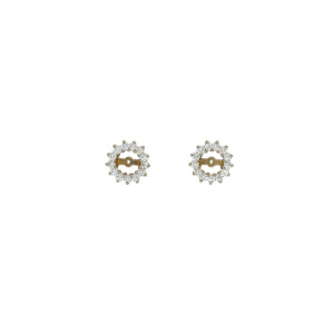 14K Yellow Gold Diamond Earring-Jacket