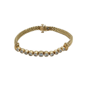 14K Yellow Gold Diamond Bracelet