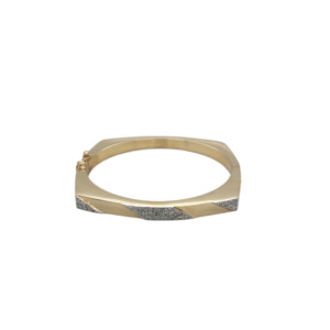 14K Yellow Gold Diamond Bangle Bracelet