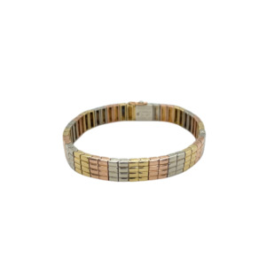 Van Cleef & Arpels 18K Yellow, White, and Rose Gold Bracelet