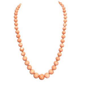 14K Yellow Gold Angel Skin Coral Necklace