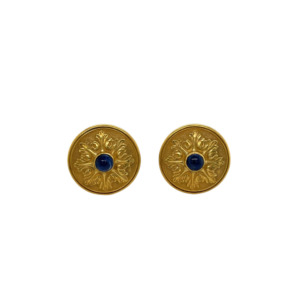 Paul Lantuch 18K Yellow Gold Sapphire Earrings