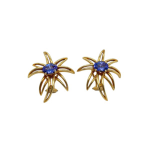 Tiffany & Co. 18K Yellow Gold Tanzanite Fireworks Earrings