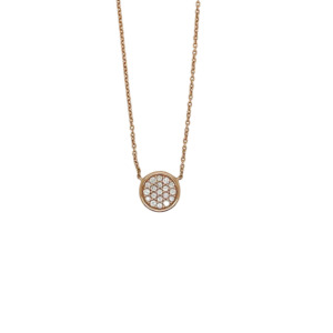 14K Rose Gold Diamond Pendant