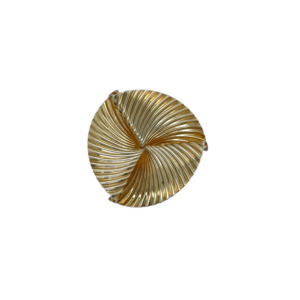 Retro 14K Yellow Gold Fan Brooch