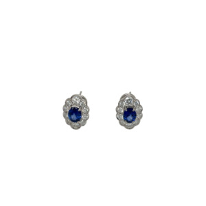 14K White Gold Diamond Drop Earrings