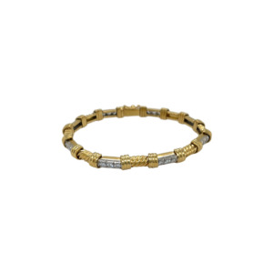 Turi 18K Yellow and White Gold Diamond Bracelet