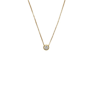 14K Yellow Gold Diamond Pendant