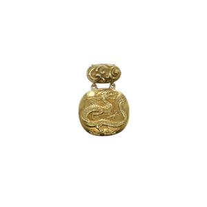 18K Yellow Gold Dragon Pendant