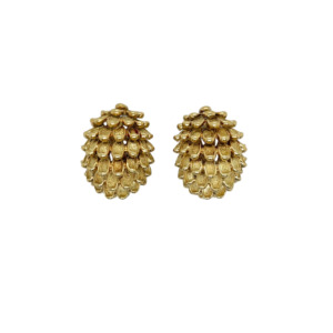 French 18K Yellow Gold Earrings