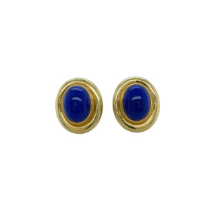 Tiffany & Co. 18K Yellow Gold Lapis Earrings