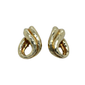 Dunay 18K Yellow Gold Hammer Earrings